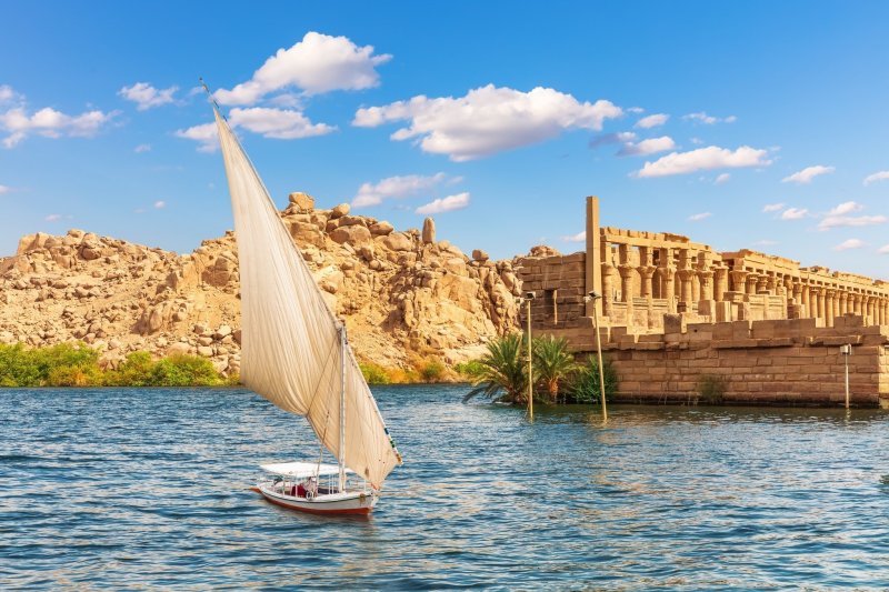 Boat On Nile Cruise River Luxor Egypt
