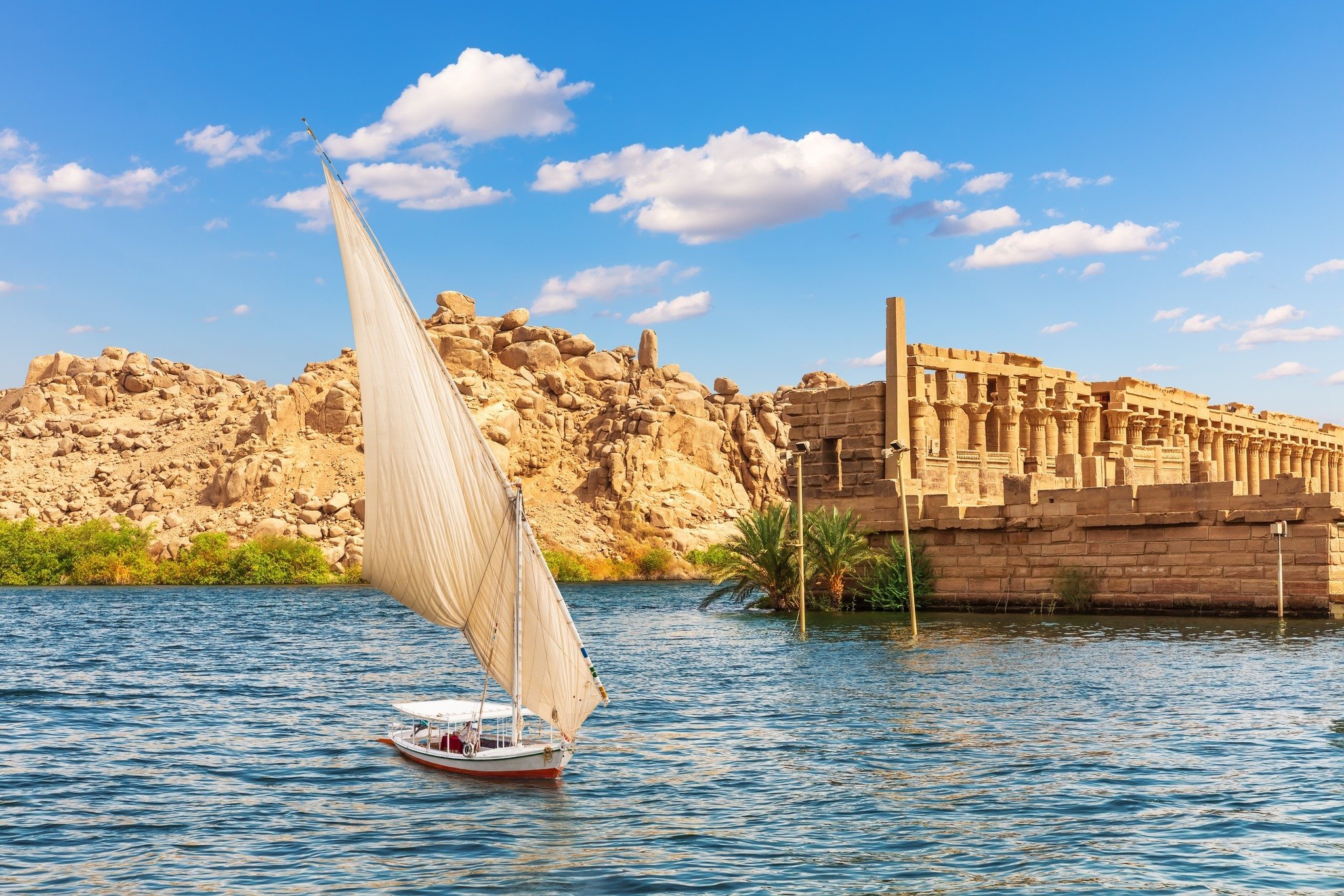 Boat On Nile Cruise River Luxor Egypt