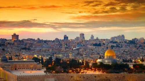 Panorama Of Jerusalem's Old City In Israel
